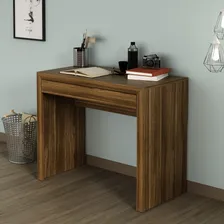 Mesa Escrivaninha para Escrit贸rio com Gaveta Tecno Mobili ME4107 Office Cor Marrom-Escuro Foto mini 2