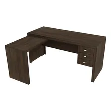 Mesa Escrivaninha para Escrit贸rio Computador Tecno Mobili ME4106 Office Cor Marrom-Escuro Foto mini 1