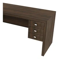 Mesa Escrivaninha para Escrit贸rio Computador Tecno Mobili ME4106 Office Cor Marrom-Escuro Foto mini 4
