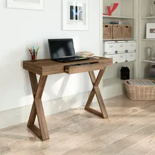 Mesa Escrivaninha Veneza Ii 1 Gaveta Nogal - Artany Cor Marrom Foto mini 1