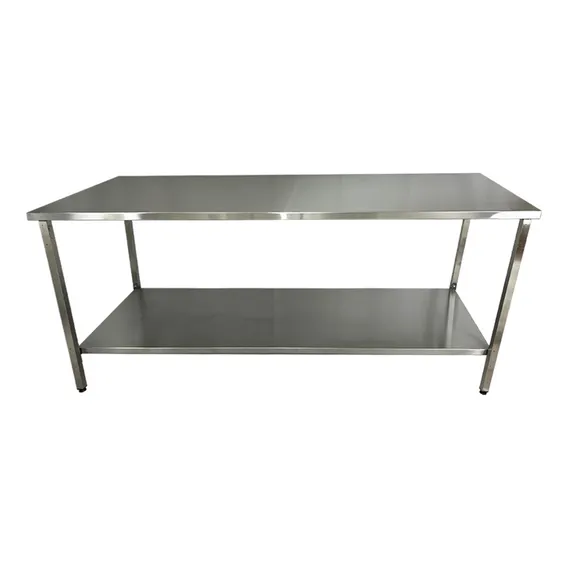 Mesa Industrial Em Aço Inox De 1,90 X 0,60 X 0,90 Foto 1
