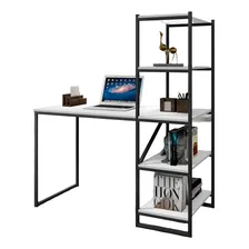 Mesa Industrial Para Escrit贸rio Frist Preto E Branco Foto mini 1