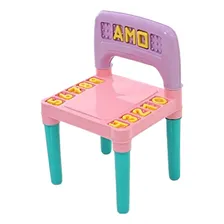 Mesa Infantil 2 Cadeira Educativa Para Crianças Menina Foto mini 4