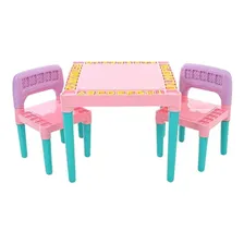Mesa Infantil 2 Cadeira Educativa Para Crianças Menina Foto mini 2