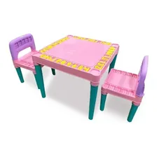 Mesa Infantil 2 Cadeira Educativa Para Crianças Menina Foto mini 1