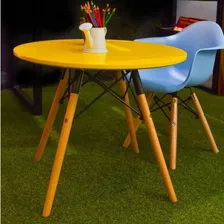 Mesa Infantil Base Madeira Eiffel Rivatti Móveis Amarelo Foto mini  2