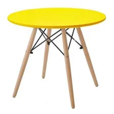 Mesa Infantil Base Madeira Eiffel Rivatti Móveis Amarelo Foto  mini 1
