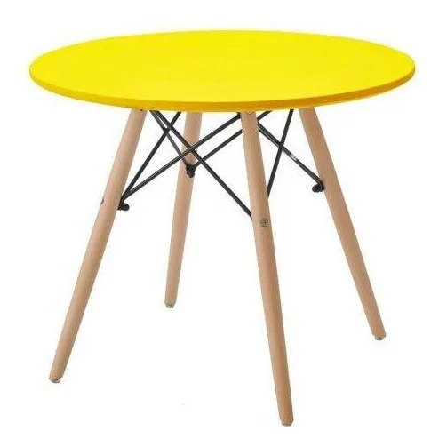 Mesa Infantil Base Madeira Eiffel Rivatti Móveis Amarelo Foto 1