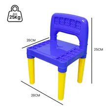 Mesa Infantil Colorida Com 2 Cadeira Tritec 3827 Vermelho/Azul Foto mini 2