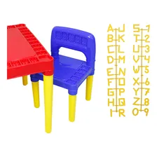 Mesa Infantil Colorida Com 2 Cadeira Tritec 3827 Vermelho/Azul Foto mini 4