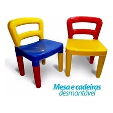 Mesa Infantil Mesinha Didática 2 Cadeiras Adesivos Poliplac Foto mini 4