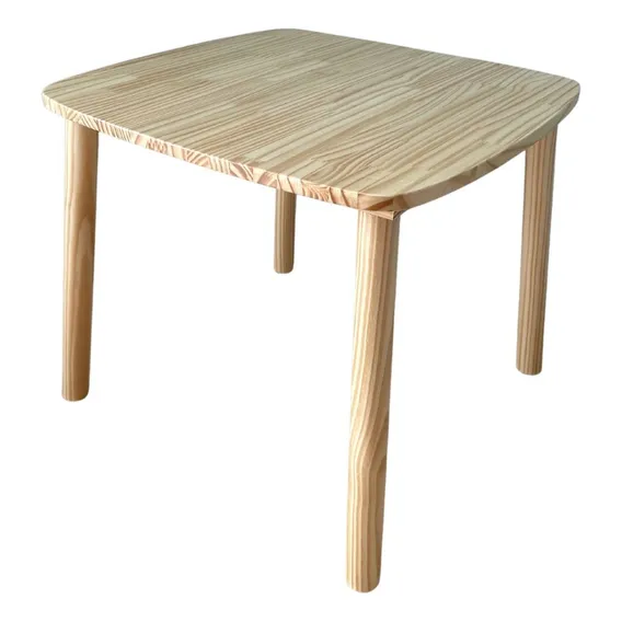 Mesa Infantil Quadrada Madeira Pinus Foto 1