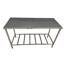 Mesa Inox Industrial 100x60 Restaurante Lanchonete Foto mini 1
