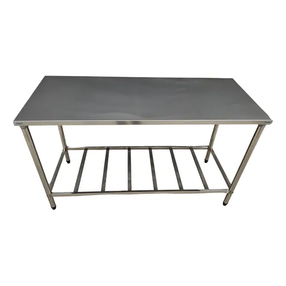 Mesa Inox Industrial 100x60 Restaurante Lanchonete Foto 1