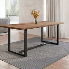 Mesa Jantar 210x92cm Tampo Madeira Maciça Lumber Yescasa Wt Foto mini 1