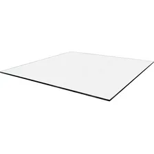 Mesa Jantar Ana 90cm Quadrada Vidro Temperado Base Metal Preta JT HOME Foto mini 4