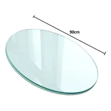 Mesa Jantar Ana 90cm Redonda Vidro Temperado Base Preto Metal JT HOME Foto mini  3