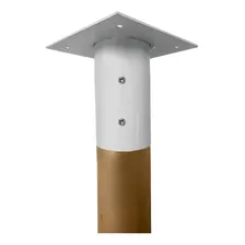 Mesa Jantar Ayme Redonda 90cm Branco Canhão Suporte Pé Palito Jt Home Foto mini 4