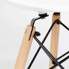 Mesa Jantar Charles Eames Eiffel Wood Tampo Madeira 90cm Mdf Cor da tampa Branco Foto mini 2