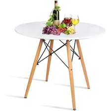 Mesa Jantar Charles Eames Eiffel Wood Tampo Madeira 90cm Mdf Cor da tampa Branco Foto mini 3