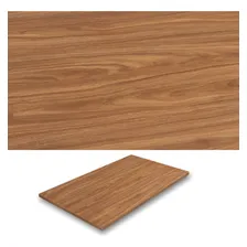 Mesa Jantar Ciplafe Flex Tubo Preto Fosco Tampo Madeira Amêndoa 1,10M 4 Lugares Foto mini 4