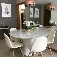 Mesa Jantar Cone Redonda 90cm Tampo Laca Ou Madeira Cor da tampa Laca ou Laminado em Madeira Foto mini 1