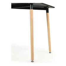 Mesa Jantar Eiffel 80x80cm Base Madeira Cor Preta Magazine Decor Foto mini 3