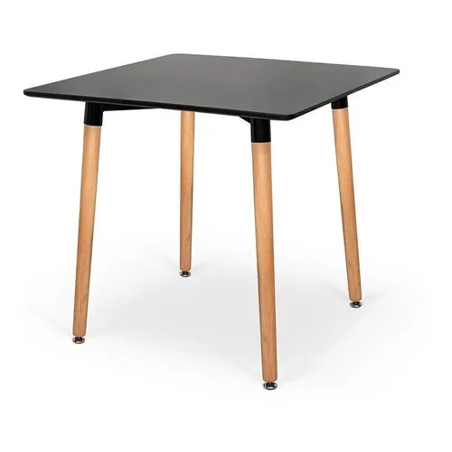 Mesa Jantar Eiffel 80x80cm Base Madeira Cor Preta Magazine Decor Foto 1
