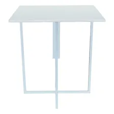 Mesa Jantar Prime Compacta Quadrada De Madeira Branca Foto  mini 1