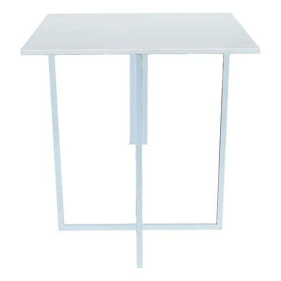 Mesa Jantar Prime Compacta Quadrada De Madeira Branca Foto 1
