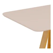 Mesa Jantar Retangular Tampo 120x90 Dj M贸veis Kiara Cedro Off White Foto mini 3