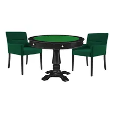 Mesa Jogos Victoria Preto 2 Cadeiras Verde - Gran Belo Foto  mini 1
