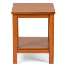 Mesa Lateral Em Madeira Maciça Flat Artemobili Cor Garapa Foto mini  2