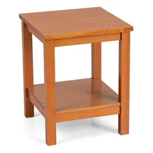 Mesa Lateral Em Madeira Maciça Flat Artemobili Cor Garapa Foto  mini 1