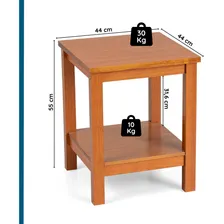 Mesa Lateral Em Madeira Maciça Flat Artemobili Cor Garapa Foto mini 4