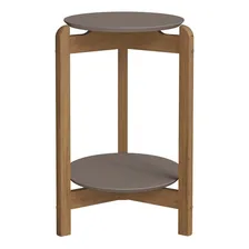 Mesa Lateral Mdf Com Pés De Madeira Maciça Lizz Fbwt Foto mini 3