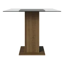 Mesa Madesa Quadrada Tampo De Vidro 5332 Rustic Cor da tampa Água Cor dos pés Marrom Foto mini  3