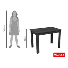 Mesa Madesa Retangular Tampo De Madeira 5258 Rustic Foto mini  3