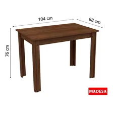 Mesa Madesa Retangular Tampo De Madeira 5258 Rustic Foto mini  2