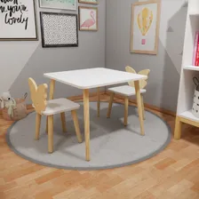 Mesa Mesinha Infantil De Madeira Mdf - Pinus Foto mini 4