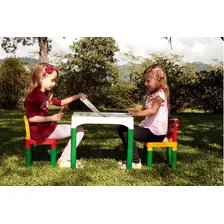 Mesa Mesinha Infantil Didática Com 2 Cadeiras - Poliplac Foto mini  3