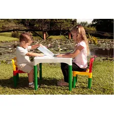 Mesa Mesinha Infantil Didática Com 2 Cadeiras - Poliplac Foto mini  2