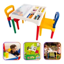 Mesa Mesinha Infantil Didática Com Cadeiras - Poliplac Foto mini 2