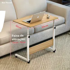 Mesa Mesinha Notebook Com Altura Regulavel Rodinhas Foto mini 4