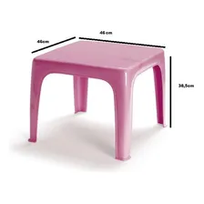 Mesa Mesinha Pequena Infantil Rosa + Cadeira Poltrona Educativa Infantil Foto mini 4