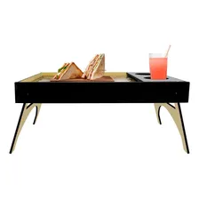Mesa Multiuso Café Manhã Cama Bandeja Decorada Porta Copo Foto mini  2