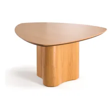 Mesa Organica Jantar Palmas 1,50mt Triangular Rustica Tampo Laminado Madeira Natural Cozinha Sofisticada Moderna Cor Cinamomo Harmonia Colonial Mesa De Encontros E Bons Momentos Foto mini 1