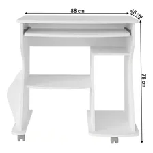 Mesa Para Computador 160 3 Nichos Branco - Artely Foto mini 3