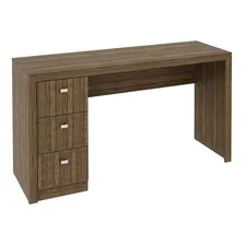 Mesa Para Computador 3 Gavetas Me4102 Nogal - Tecno Mobili Cor Rústico Foto mini 4