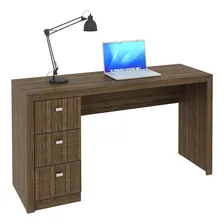Mesa Para Computador 3 Gavetas Me4102 Nogal - Tecno Mobili Cor Rústico Foto mini 1